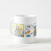 Mok Cartoon van de Humor van de vliegbaan (Voorkant links)