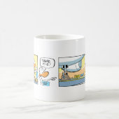 Mok Cartoon van de Humor van de vliegbaan (Center)