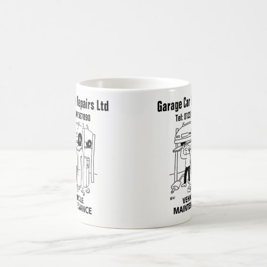 Mok Cartoon voertuigonderhoud (Center)