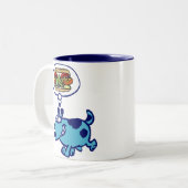 Mok Chicago Hot Dog (blauwe tekenfilmhond) (Voorkant links)