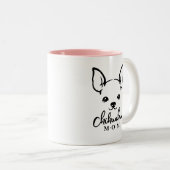 Mok Chihuahua Mam Coffee met Chihuahua Face (Voorkant rechts)