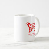 mok "Christelijke vlinder" met rode logo (Voorkant rechts)
