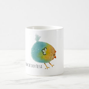 Mok, Chubby Chicken Tessa, colorfull, funny, bird Koffiemok