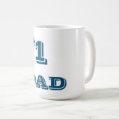 Mok/Citaat-"#1 DAD" Koffiemok (Voorkant rechts)