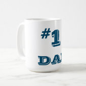 Mok/Citaat-"#1 DAD" Koffiemok (Voorkant links)