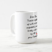 Mok/Citaat-"Beste vader" Koffiemok (Voorkant links)