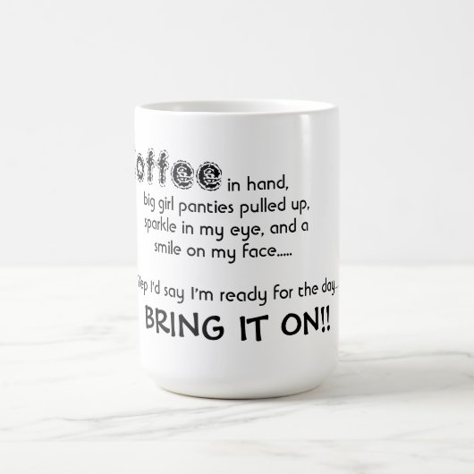 Mok/Citaat "breng het op" Koffiemok (Center)