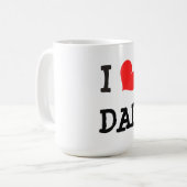 Mok/Citaat-"I "hart" DAD" Koffiemok (Voorkant links)