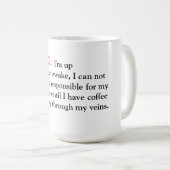 Mok/Citaat "Waarschuwing" Koffiemok (Voorkant rechts)