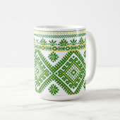 Mok Classic Green Ukraine Cross Stitch (Voorkant rechts)