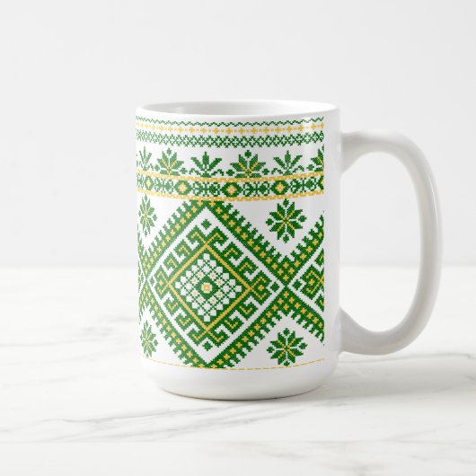 Mok Classic Green Ukraine Cross Stitch (Rechts)