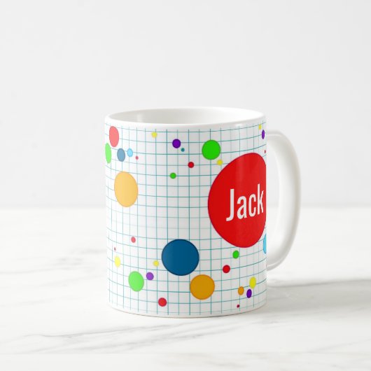 Mok - computerspel agario-stijl - blauw (Voorkant rechts)