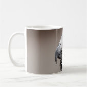 Mok Congo-Afrikaanse grijze papegaai (Links)