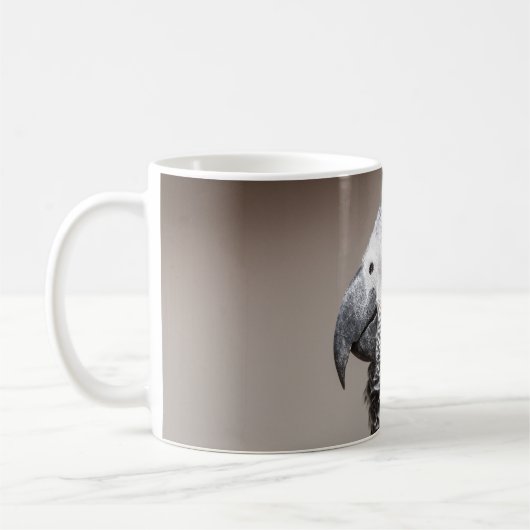 Mok Congo-Afrikaanse grijze papegaai (Links)