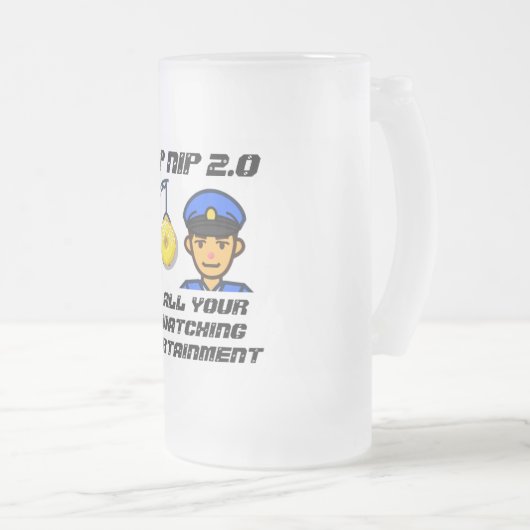 mok "COP NIP 2.0" van gevorst glasbier (Voorkant rechts)