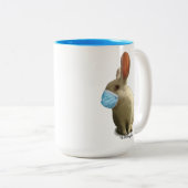 MOK COVID Mask Bunny - Blue (Voorkant rechts)