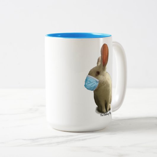 MOK COVID Mask Bunny - Blue (Voorkant rechts)