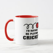 Mok cricket player met grappig citaat (Links)