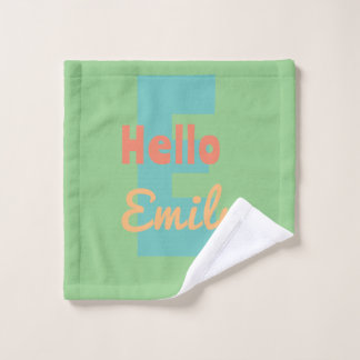 mok cup sjabloon pastel monogram modern mint handd washandje