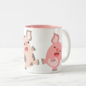 Mok Cute Dancing Cartoon Pigs (Voorkant rechts)
