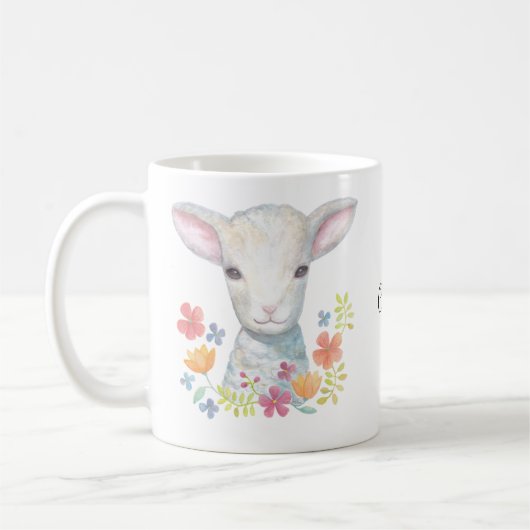 Mok Cute Lamb Sheep Christelijke Cadeaugrootte Mok (Links)
