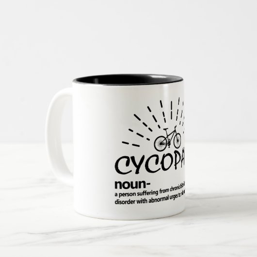 Mok Cycopath Noun Bike Riding (Voorkant links)