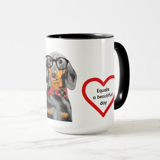 Mok DACHSHUND EN COFFEE (Voorkant rechts)