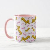 Mok Dachshund en Roze Bows (Links)
