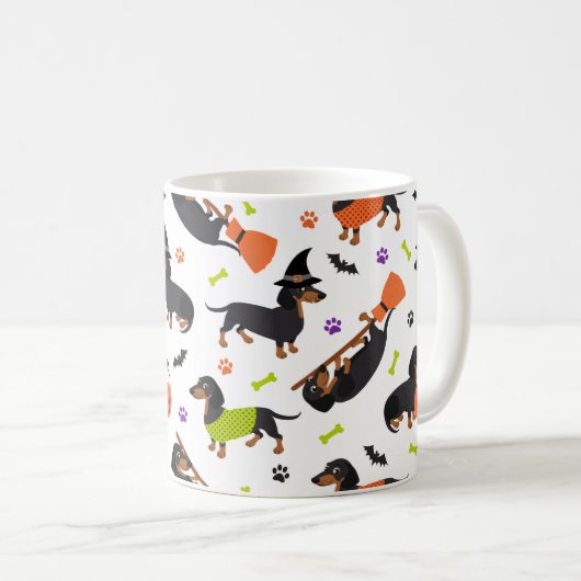 Mok Dachshund Halloween Coffee (Voorkant rechts)