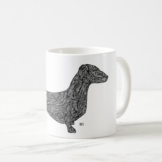 Mok Dachshund Pattern (Voorkant rechts)