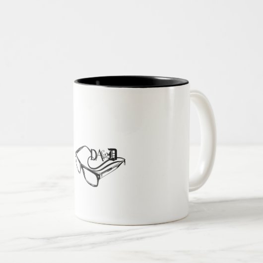 Mok "Dad" Optical Illusion Mok - een speciaal eerb (Voorkant rechts)