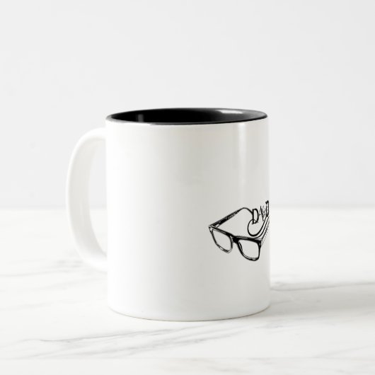 Mok "Dad" Optical Illusion Mok - een speciaal eerb (Voorkant links)