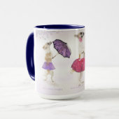 Mok dansende hond (Voorkant links)