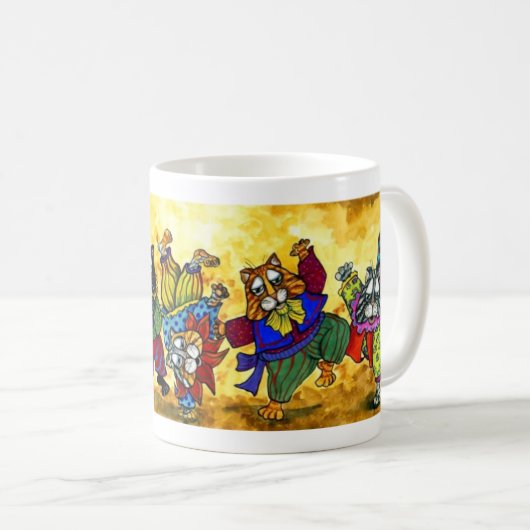 Mok dansende katten (Voorkant rechts)