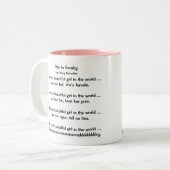 Mok "De bodems passen niet" (Voorkant links)