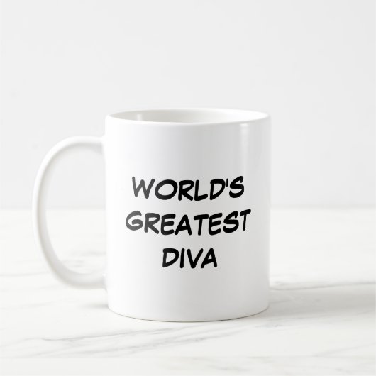 mok "De grootste diva ter wereld" (Links)