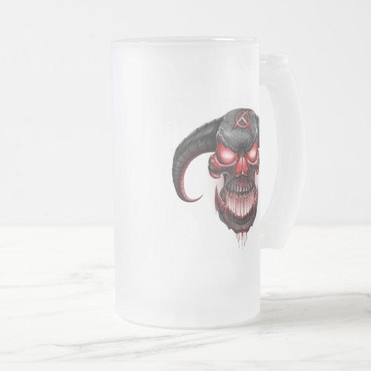 Mok - De oranje'Thul-schedel (Voorkant rechts)