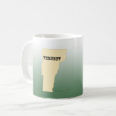 Mok - de staatskaart van Vermont met stad (Voorkant links)