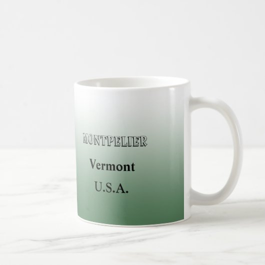 Mok - de staatskaart van Vermont met stad (Rechts)