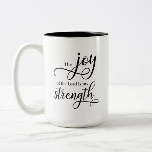 Mok De vreugde van de Heer is mijn kracht (Links)