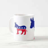 Mok Democraat Red, White en Blue DONKEY (Voorkant links)