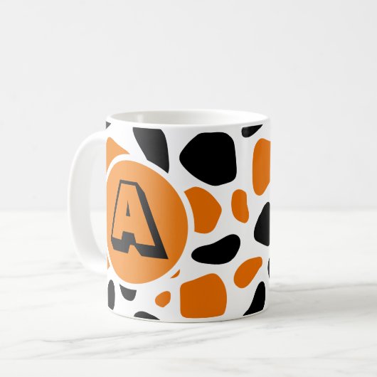 Mok dierpatroonmonogram (Voorkant links)