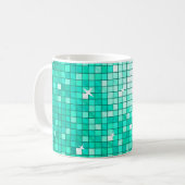 Mok Disco Tiles Aqua (Voorkant links)