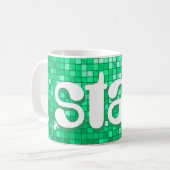 Mok Disco Tiles Jade 'star' (Voorkant links)