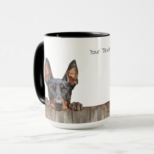 Mok Doberman Pinscher Dog (Voorkant links)