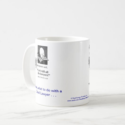 Mok dode advocaat™ octrooiadvocaat koffiekoffie (Voorkant links)