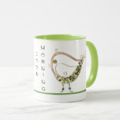 Mok - Draadvogel met groene stenen (Voorkant rechts)