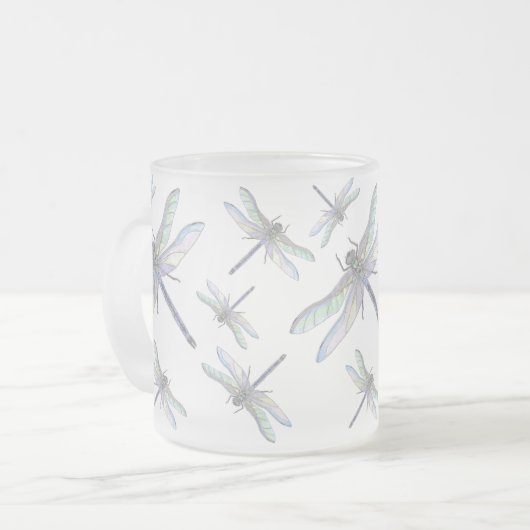 MOK DRAGONFLIES (gevorst glas) (Voorkant links)