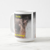 Mok Duitse herder die tong uit de gelukkige dag ti (Voorkant links)