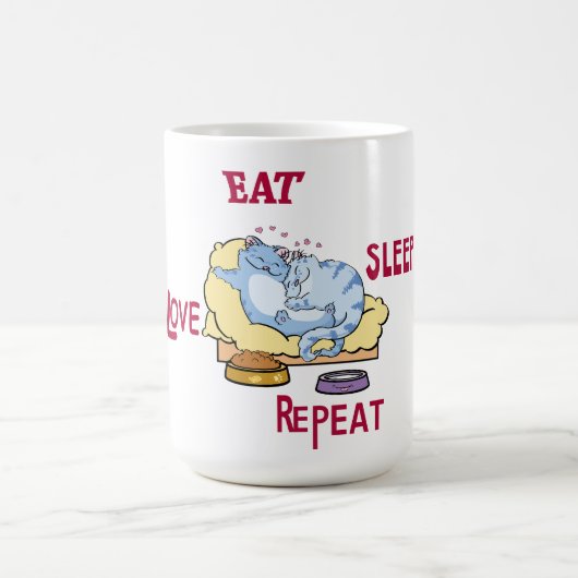 Mok Eat Sleep Love Herhaal Katten (Center)